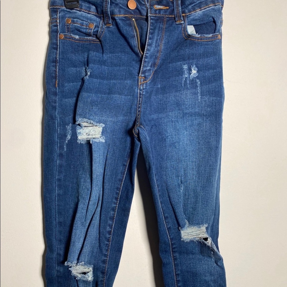 Fashion Nova Ripped Blue Jeans